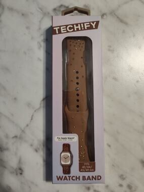 Techify Silicone Band Strap For Apple Watch Series 1-10 SE / Ultra - Brown